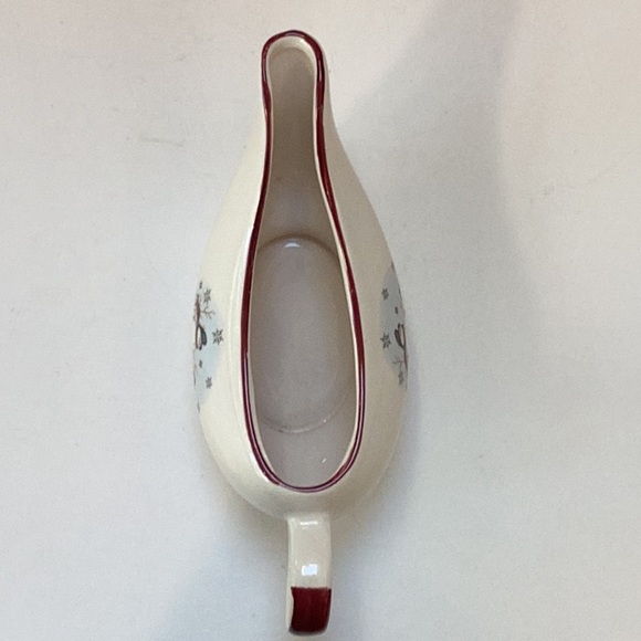 Royal Seasons Stoneware Snowman Family Large Sauce Pitcher Gravy Boat - Picture 5 of 11